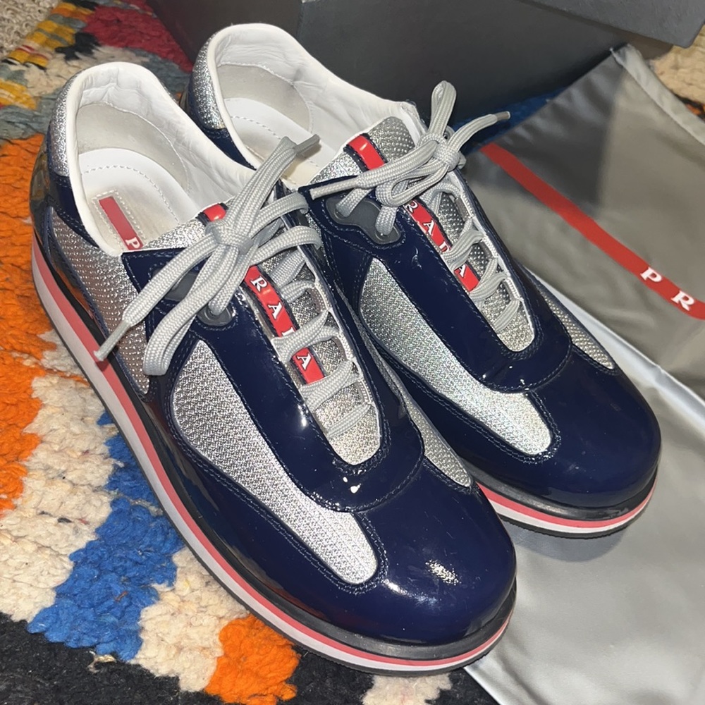 PRADA Milano Patent leather Sneakers